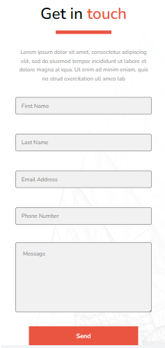 Contact designs for websites: Trendy Contact Form Mobile